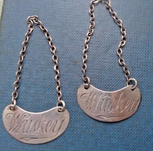 Pair stg silver whiskey - stg,