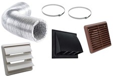 Extractor Vent Kit Cooker Hood Duct Gravity Fixed Grille Fan  4" 5" 6"
