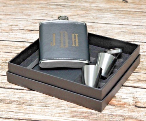 Personalised black leather - black,