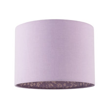 Lilac Cotton Drum Lamp Shade