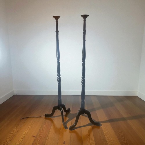 Pair tall ebonised - tall,
