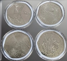 Set of 4 2017-18-19-20 Gibraltar ?? 50p Coins Uncirculated Games Calpe House