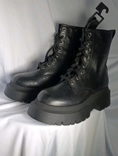 Women Lace Up Faux Leather