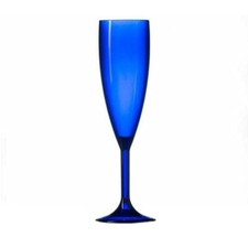 Elite Premium Blue Polycarbonate Champagne Flute Unbreakable Glasses Drinkware