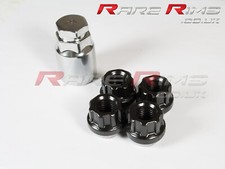 Black Locking Wheel Nuts x4