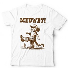 Cat T Shirt Meowdy Unisex & Kids Cowboy Country Western Kitten Retro Vintage