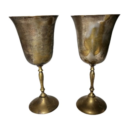 Vintage metal goblets drink - metal,