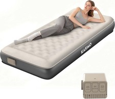 Air Mattress Twin with Built-in Battery Powered Removable Pump, TPU Blow Up Matt