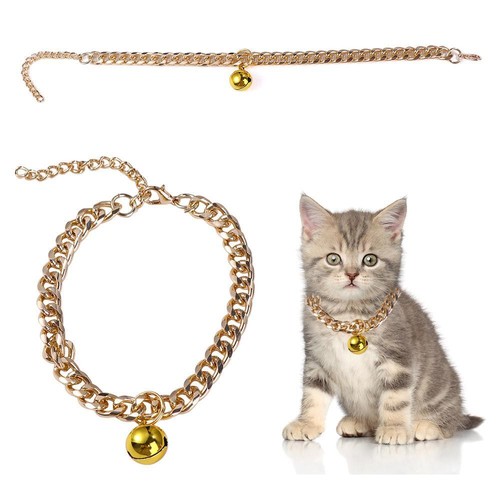 Cat chain collar with bell - collar,