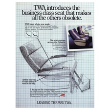 1985 TWA: Business Class Seat