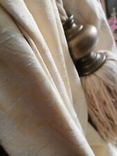 Large SINGLE Damask Gold/Ivory Acanthus Leaf Curtain 78"L x 64"W
