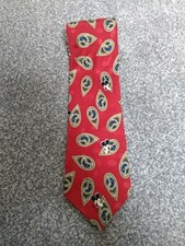 The Disney Store Red 100% Silk Mickey Mouse Tie Hand Made Walt Disney