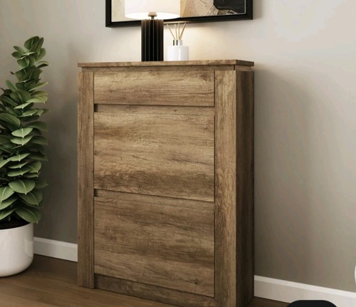 Canyon oak shoe cabinet grey - oak,