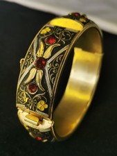 Vintage Gold Plated Damascene Bracelet (1970s) Made In Spain