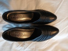 Ladies black Marks & Spencer trouser shoes with heel, size 4.5 UK, 