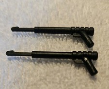 LEGO Black Weapon Spear Gun with Rounded Trigger and Thin Spear Base 30088 x 2 