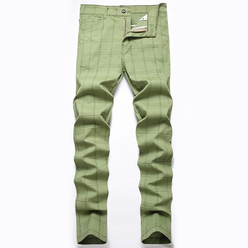Men plaid stretch - plaid,