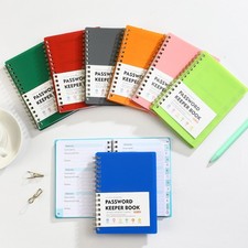 A6 Mini Spiral Binder Password Book Compact Organizer Securely Manage Names Note