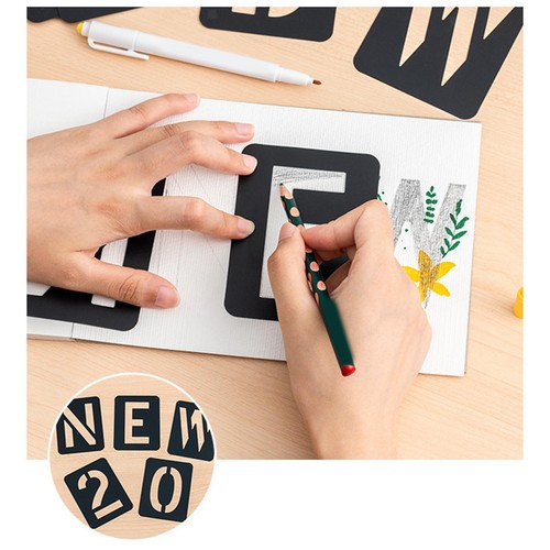 42x alphabet letter stencils - letter,