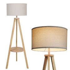 Tripod Shelf Floor Lamp Wooden