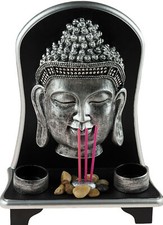 30cm Thai Buddha Black Silver