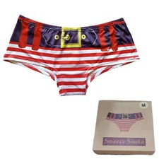 Elf Christmas Novelty Ladies Knickers - 5 Sizes Boxed - Snazzy Santa