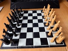 Carlton Ivory and Black Chess Set Medieval Westminster Abbey Chess Pieces
