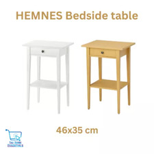 New Ikea HEMNES Bedside table with drawer white stain/Yellow stain 46x35 cm