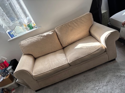 Beige sofa seater - beige, double