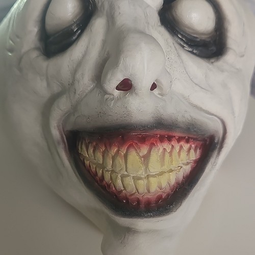 White horror grinning - white,