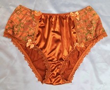 Retro Vintage Style Glossy Satin & Lace CD TV SISSY Panties Knickers 4XL UK 24