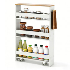 Slim 4-Tier Rolling Storage