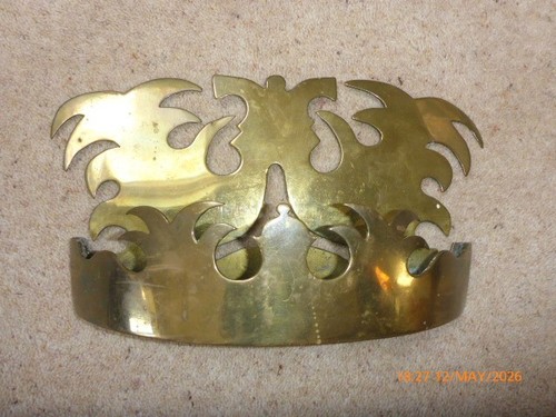 Antique brass wall pocket - antique,