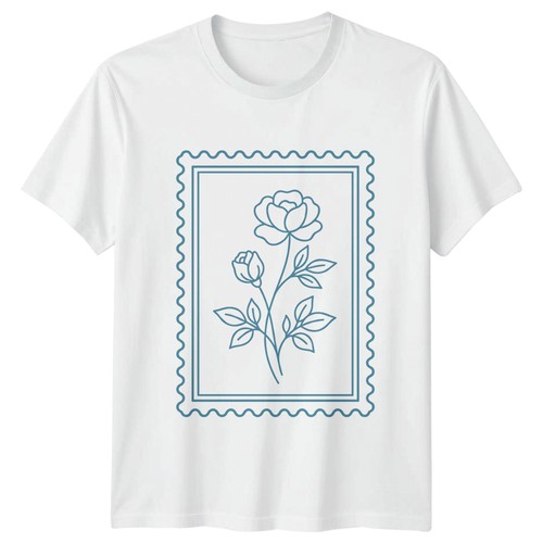 Vintage postage stamp rose - postage,