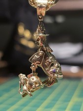 9ct Yellow Gold Well Crafted Witch Pendant