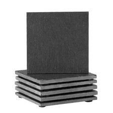 6x Linea Square Slate Coasters