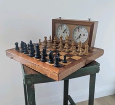 Vintage Chess Set And Stop