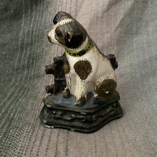 Vintage Cast Iron Dog Door Stop - Jack Russell- Nippa