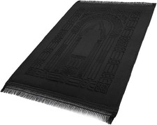 Black premium muslim janamaz - black,