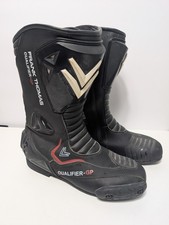 Frank Thomas Qualifier GP leather motorcycle Boots Black race UK 10
