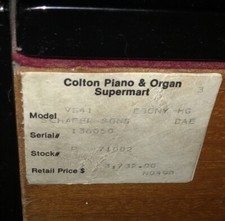 Ebony upright piano used
