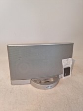 BOSE SoundDock Series II 2 Speaker Silver & BT Adapter  *NO CABLE/NO REMOTE* 