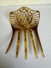 Antique Vintage Faux Tortoiseshell Hair Slide Ornate Hair Slide