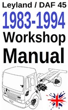 ✅ 84-93 Leyland DAF 45 Roadrunner Workshop Manual ✅ Horse Box Flatbed Motorhome