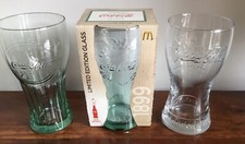 Rare Coca Cola Glasses x3 Mcdonalds Coca Cola Olympics 2012, Vintage 1994 Coke