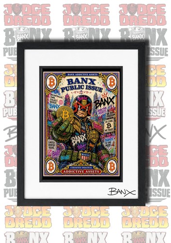 Judge dredd bitcoin framed art - bitcoin,