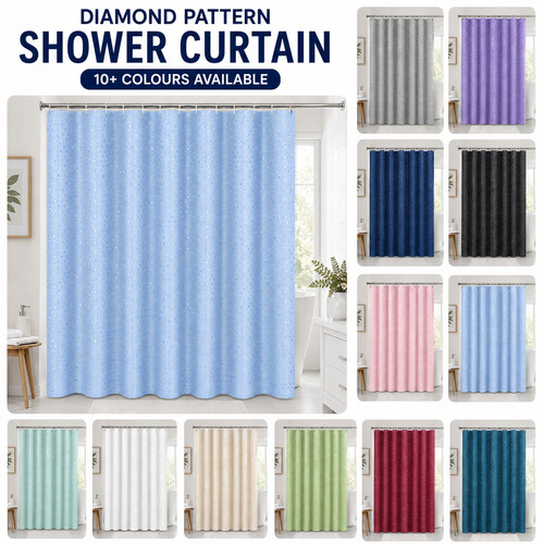 Diamond shower curtain - shower,
