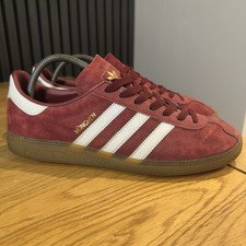 Adidas Munchen Originals - Size 9 UK Mens Trainers - Red, White