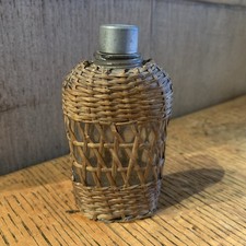 Antique wicker glass whiskey - antique,