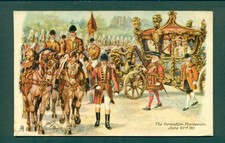 TUCK ROYAL KING GEO V CORONATION BY HARRY PAYNE,vintage postcard